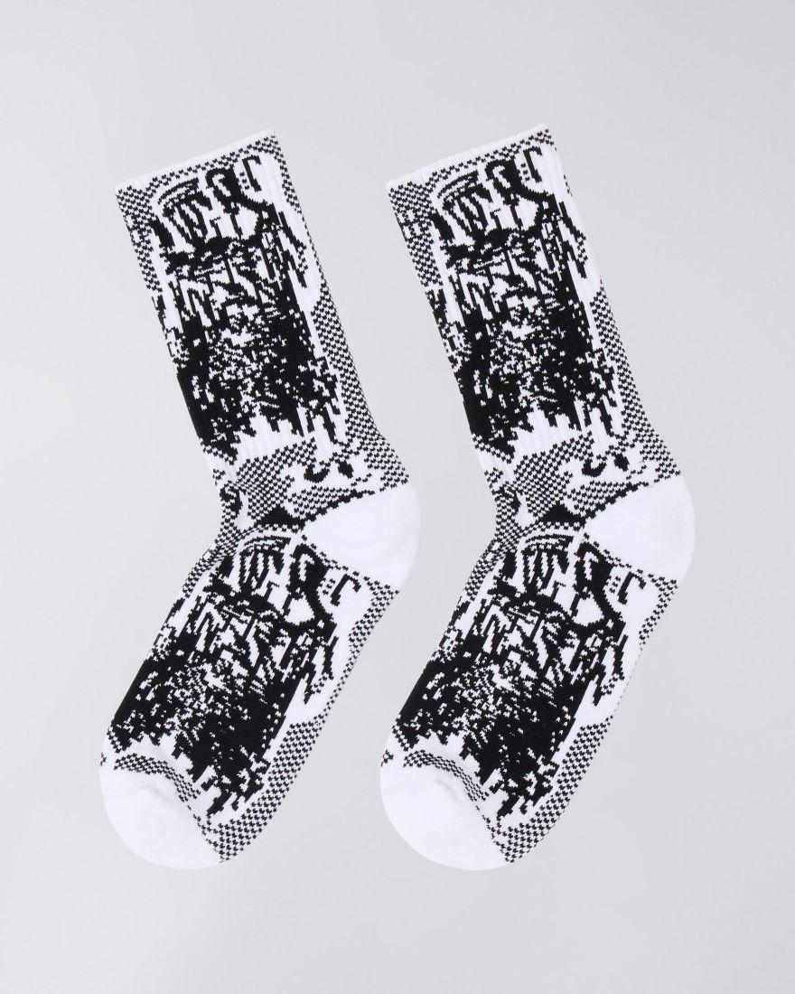 EDWIN Panku Allover Socks Black / White
