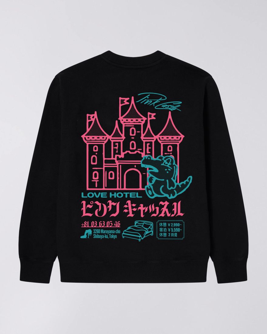 EDWIN Pink Castle Sweat Black