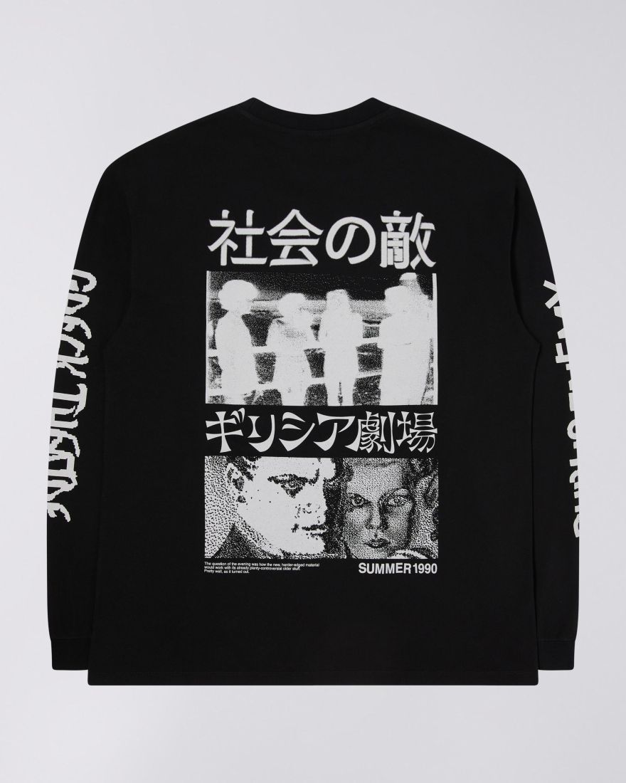 EDWIN Public Enemy T-Shirt LS Garment Washed