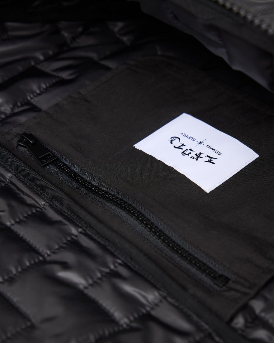 EDWIN Quilted Belt Bag Black