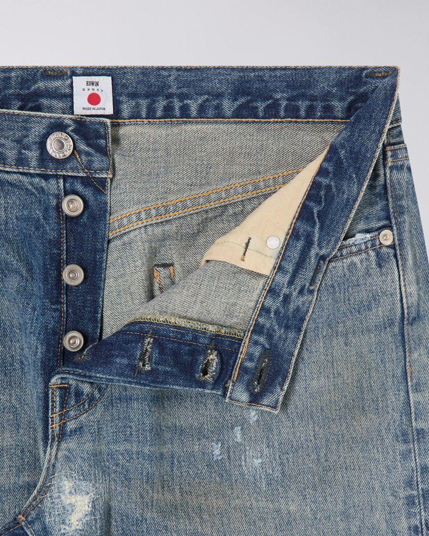 EDWIN Regular Tapered Jeans Mid Dark Used Remake
