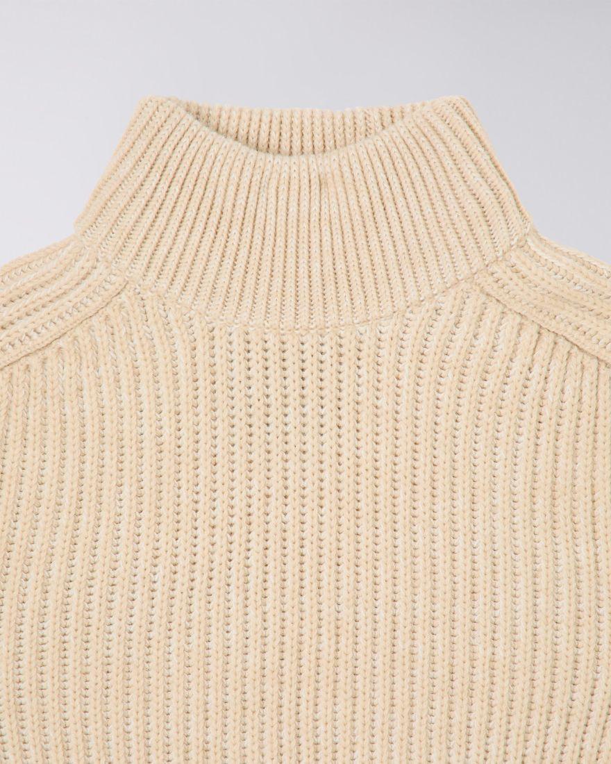 EDWIN Roni High Collar Sweater Beige