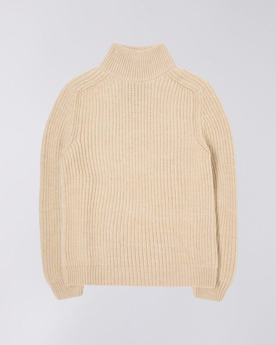 EDWIN Roni High Collar Sweater Beige
