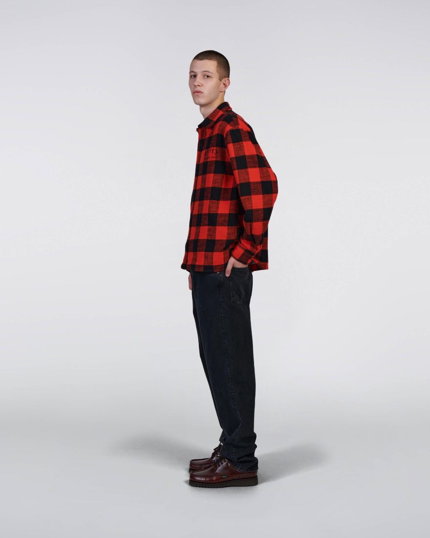 EDWIN Sebastian Shirt LS Black / Red