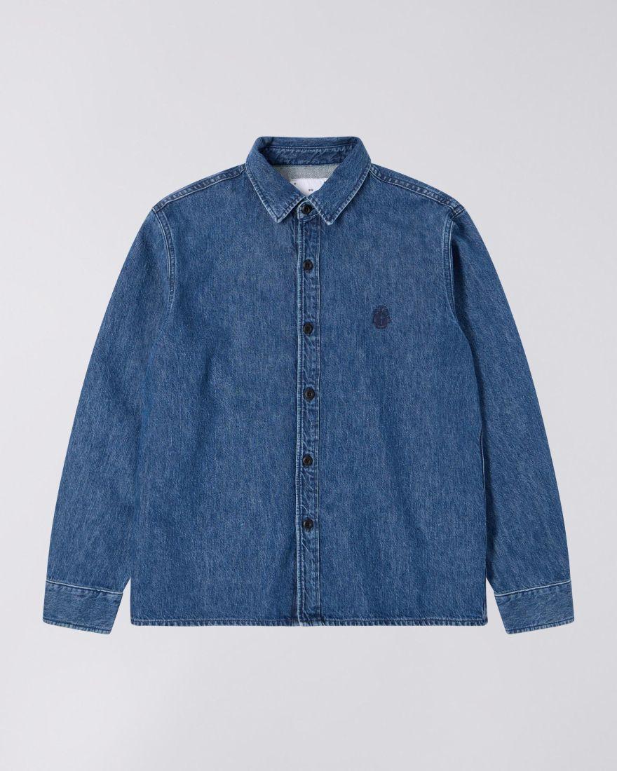 EDWIN Sebastian Shirt LS mid stone wash