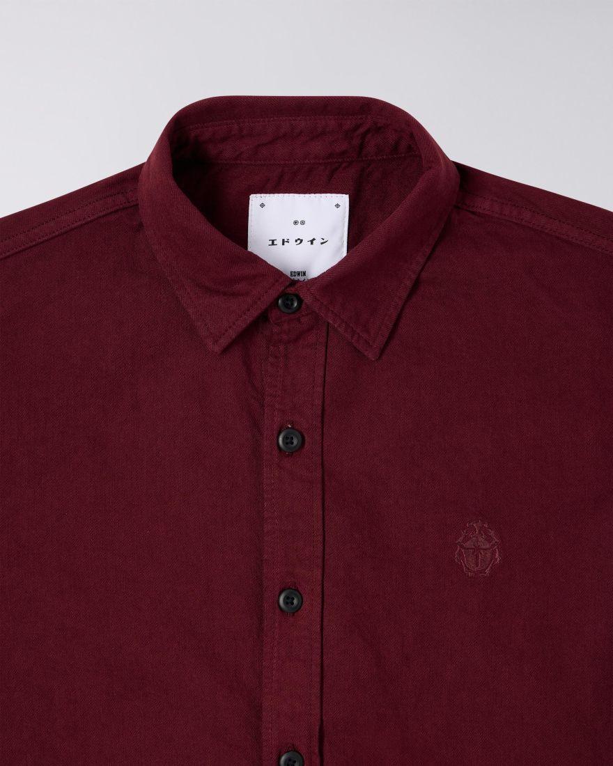 EDWIN Sebastian Shirt LS Windsor Wine