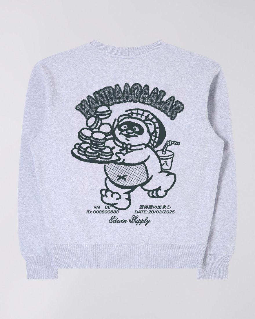 EDWIN Tanuki Sweat Grey Marl