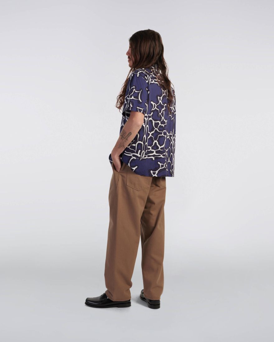 EDWIN Yugami Stripes Shirt SS Garment Washed