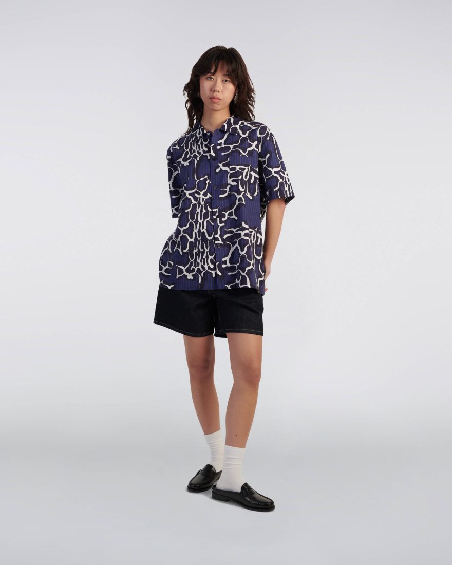 EDWIN Yugami Stripes Shirt SS Garment Washed