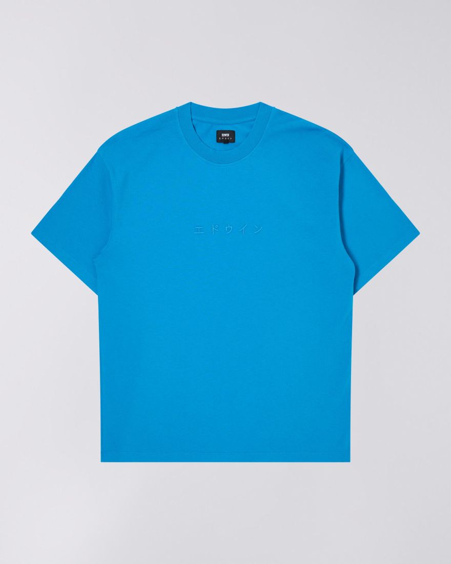 EDWIN Katakana Embroidery T-Shirt ton in ton emb washed