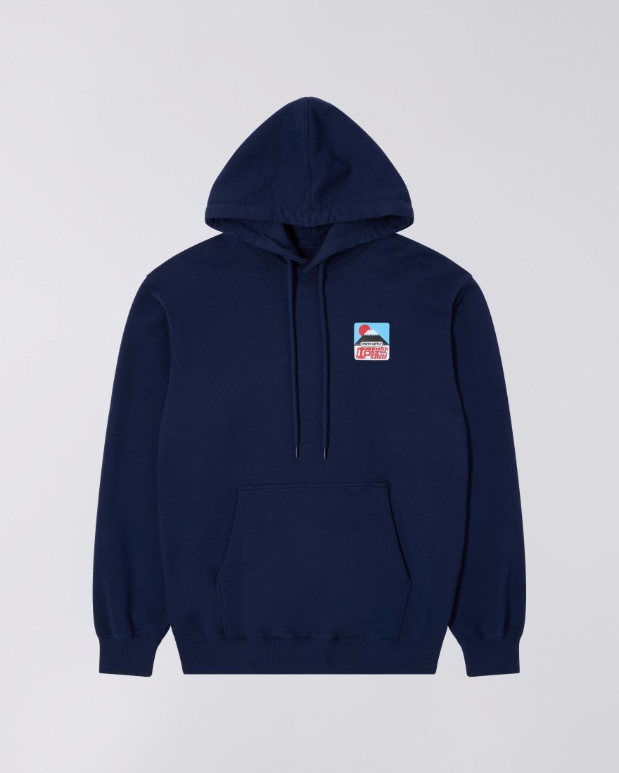 EDWIN Sunset On Fuji San Hoodie Sweat Maritime Blue