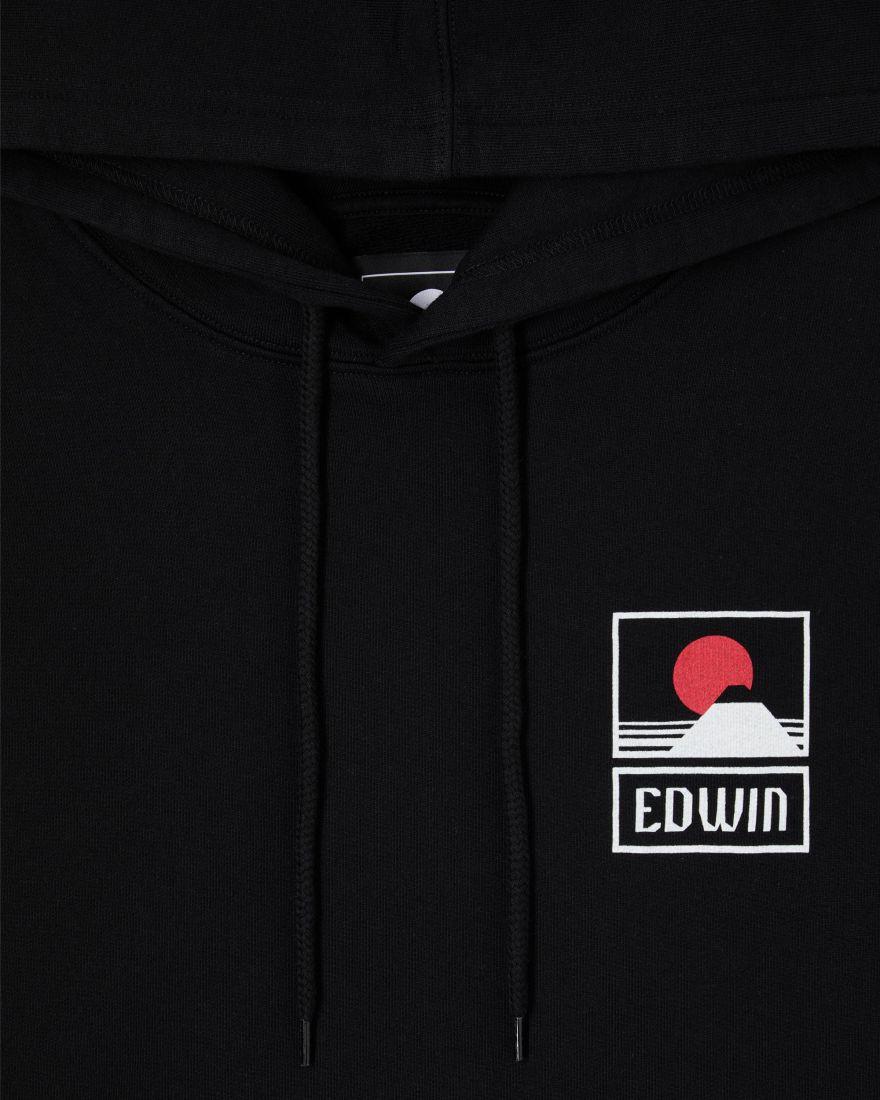 EDWIN Sunset On Mt Fuji Hoodie Sweat Garment Washed