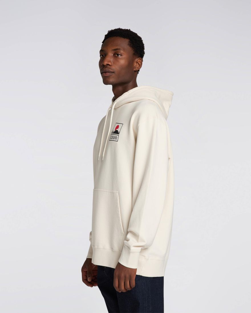 EDWIN Sunset On Mt Fuji Hoodie Sweat Garment Washed