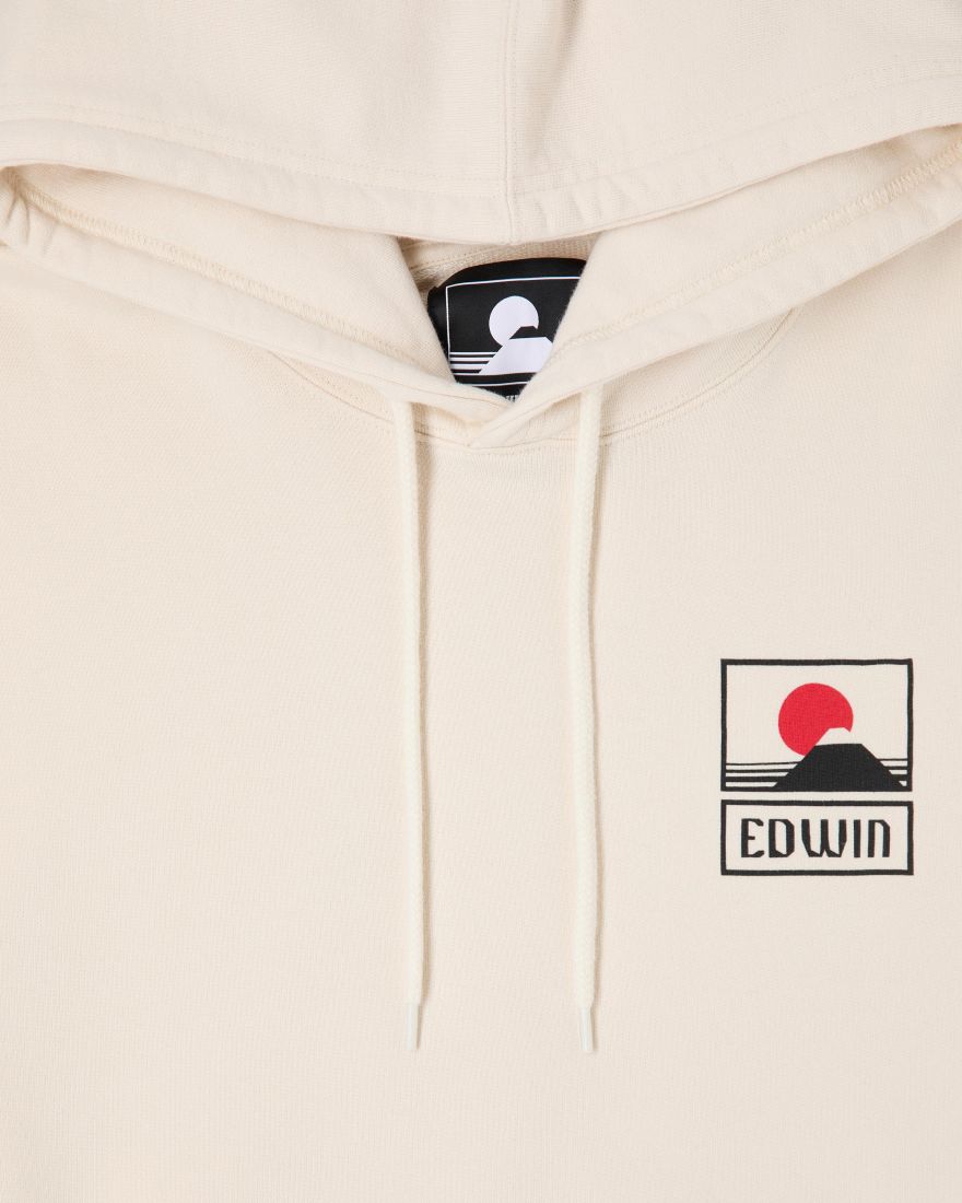 EDWIN Sunset On Mt Fuji Hoodie Sweat Garment Washed