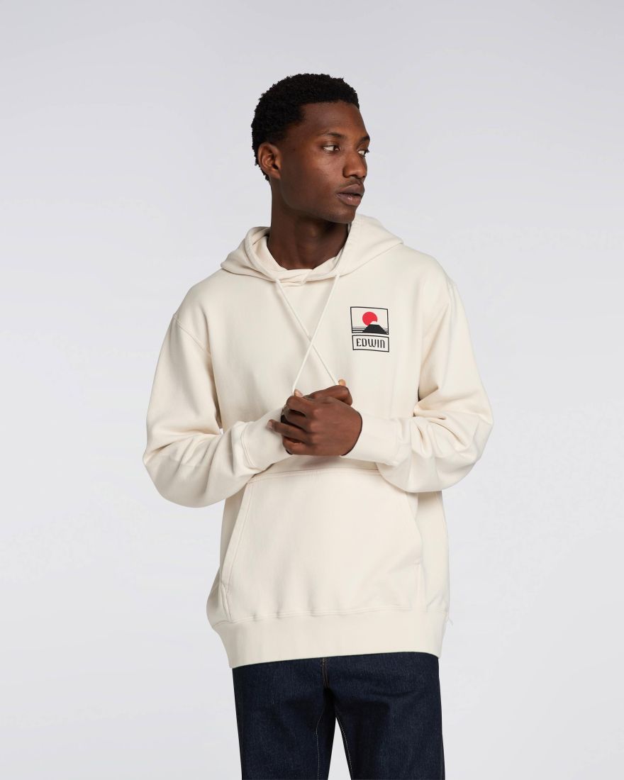 EDWIN Sunset On Mt Fuji Hoodie Sweat garment washed