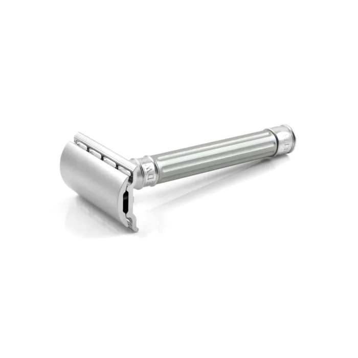 Edwin Jagger 3ONE6 Double Edge Safety Razor Stainless Steel Anodised Silver