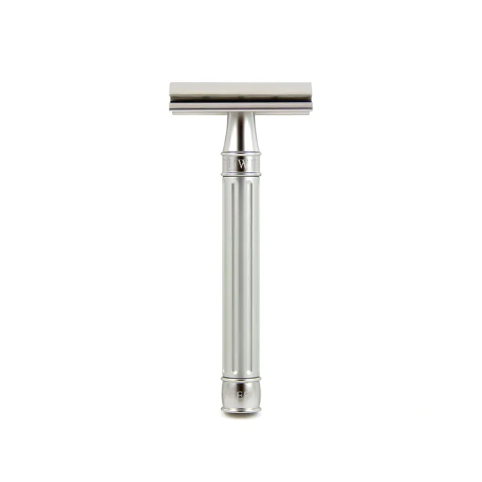 Edwin Jagger 3ONE6 Double Edge Safety Razor Stainless Steel Anodised Silver