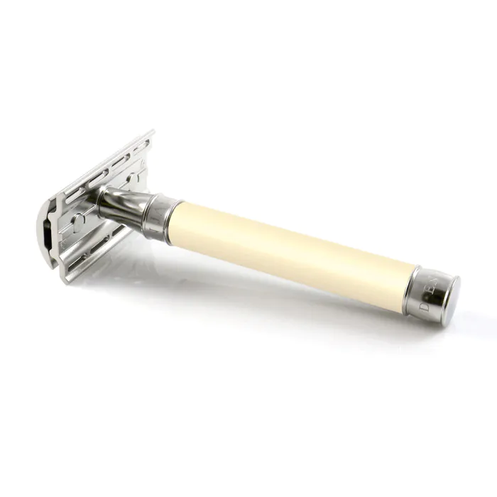 Edwin Jagger 3ONE6 Double Edge Safety Razor Stainless Steel Imitation Ivory