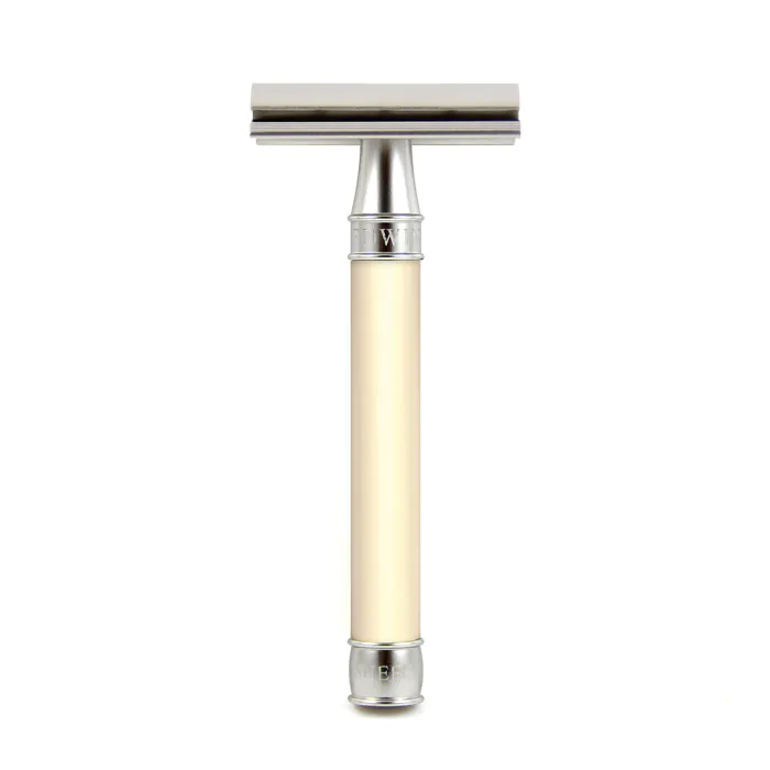 Edwin Jagger 3ONE6 Double Edge Safety Razor Stainless Steel Imitation Ivory