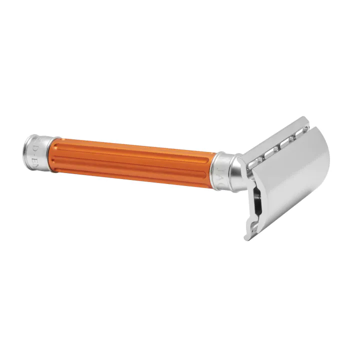 Edwin Jagger 3ONE6 Double Edge Safety Razor Stainless Steel Anodised Orange