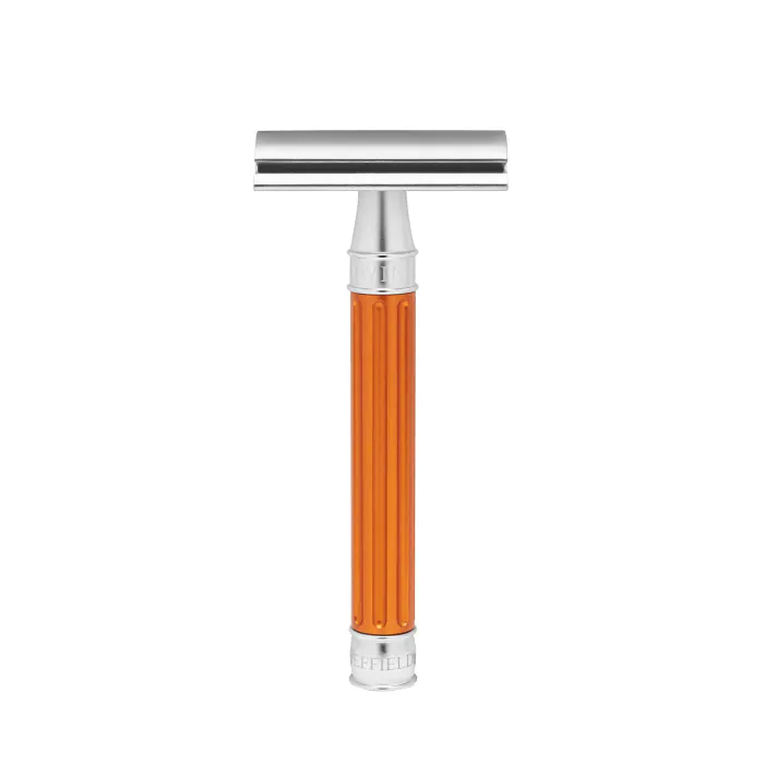 Edwin Jagger 3ONE6 Double Edge Safety Razor Stainless Steel Anodised Orange