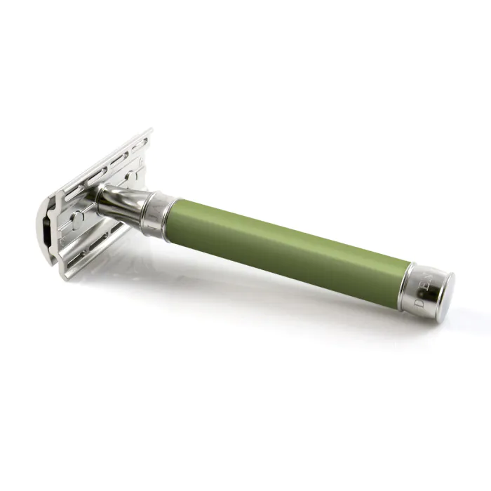 Edwin Jagger 3ONE6 Double Edge Safety Razor Stainless Steel Green