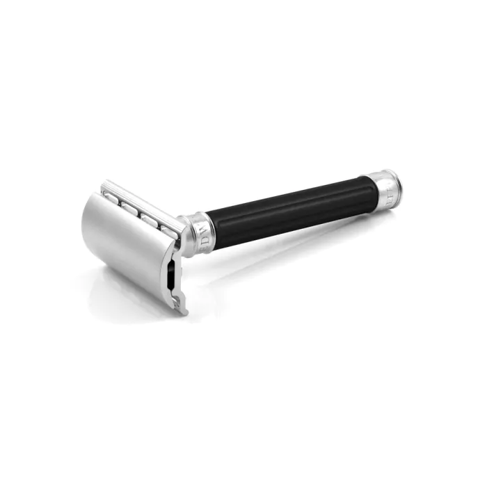 Edwin Jagger 3ONE6 Double Edge Safety Razor Stainless Steel Anodised Black