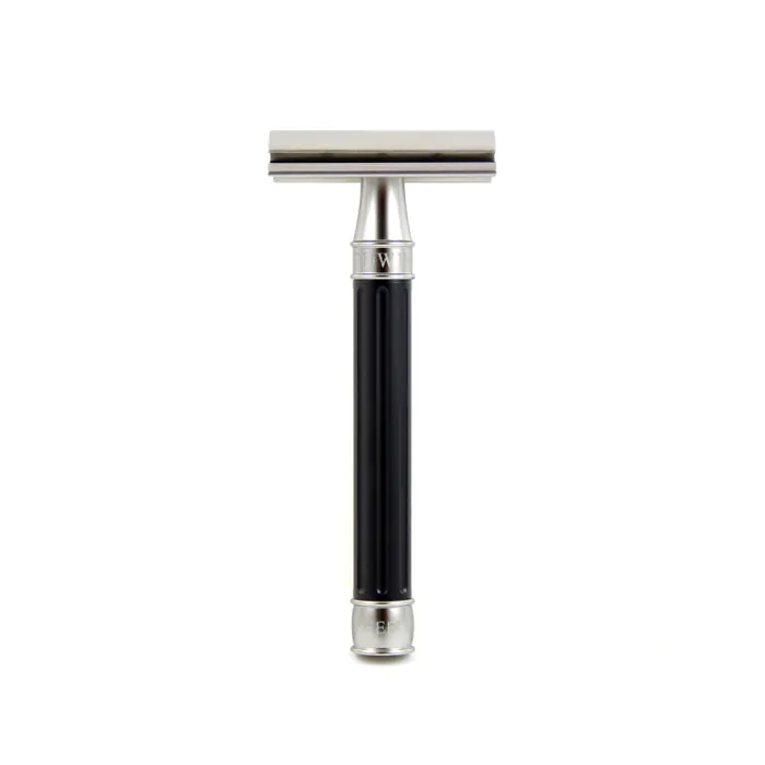 Edwin Jagger 3ONE6 Double Edge Safety Razor Stainless Steel Anodised Black