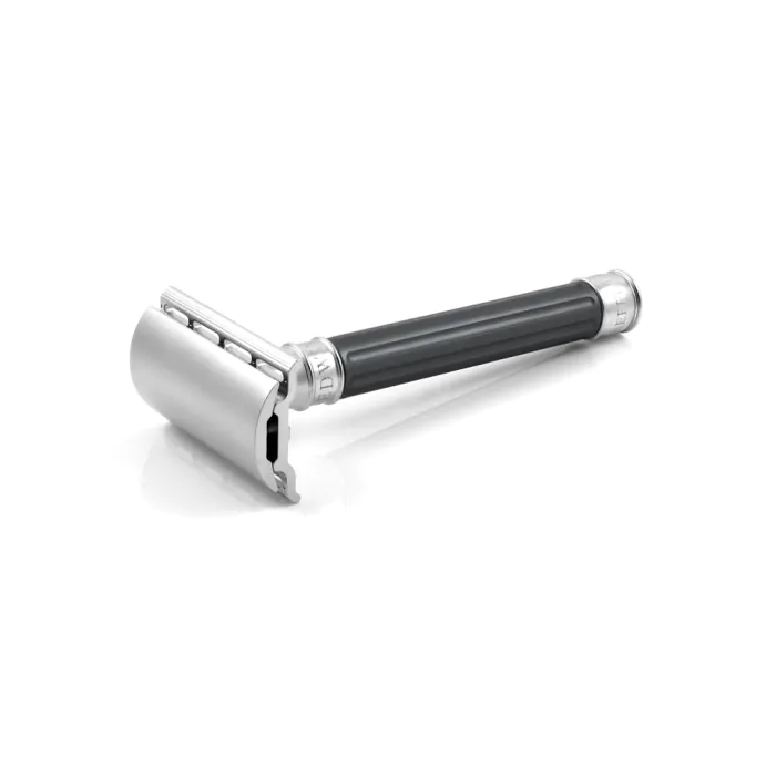 Edwin Jagger 3ONE6 Double Edge Safety Razor Stainless Steel Anodised Gunmetal