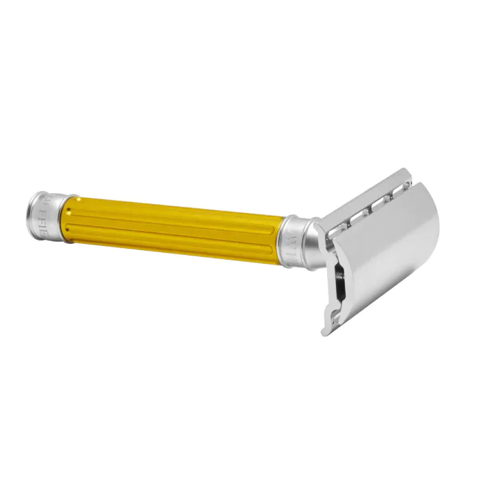Edwin Jagger 3ONE6 Double Edge Safety Razor Stainless Steel Anodised Yellow