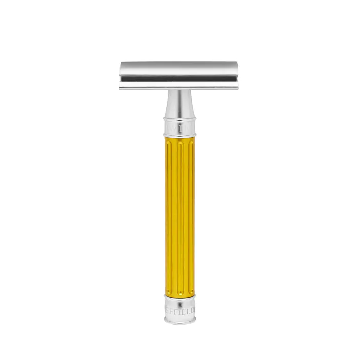 Edwin Jagger 3ONE6 Double Edge Safety Razor Stainless Steel Anodised Yellow