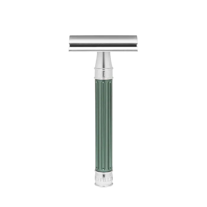 Edwin Jagger 3ONE6 Double Edge Safety Razor Stainless Steel Anodised Green