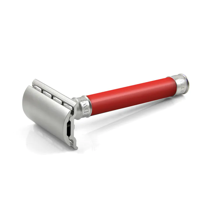 Edwin Jagger 3ONE6 Double Edge Safety Razor Stainless Steel Red