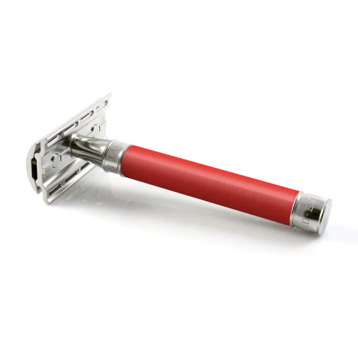 Edwin Jagger 3ONE6 Double Edge Safety Razor Stainless Steel Red