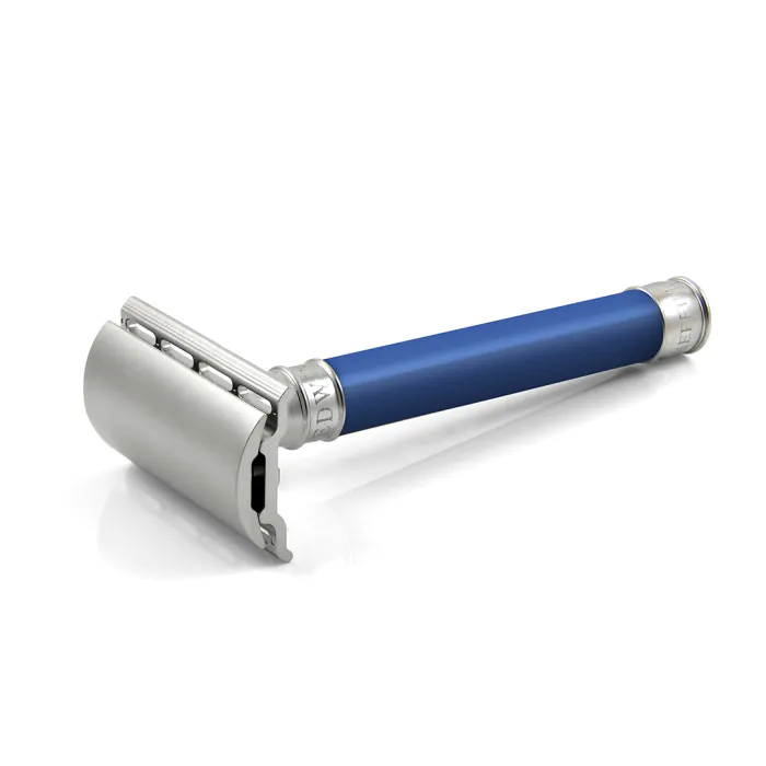 Edwin Jagger 3ONE6 Double Edge Safety Razor Stainless Steel Blue