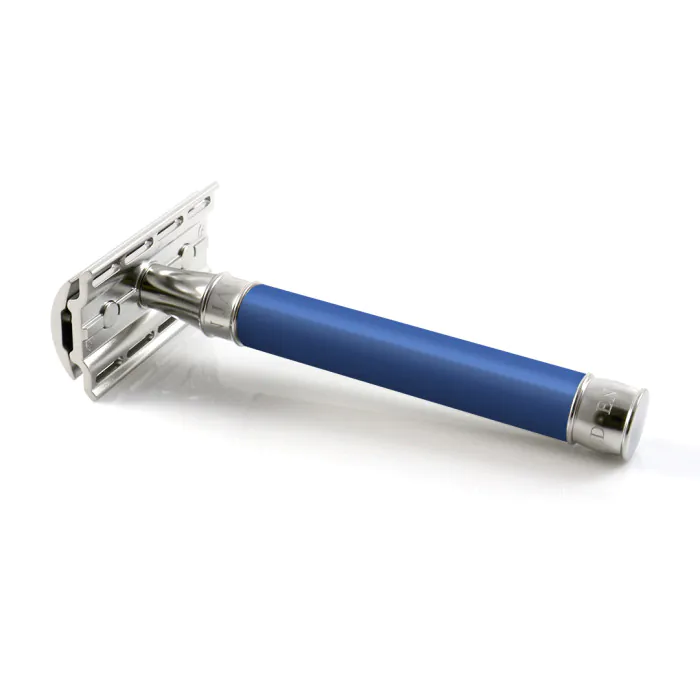 Edwin Jagger 3ONE6 Double Edge Safety Razor Stainless Steel Blue