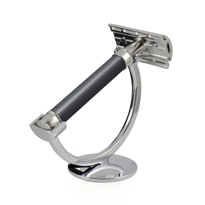 Edwin Jagger 3ONE6 Double Edge Safety Razor Stainless Steel Grey-Blue