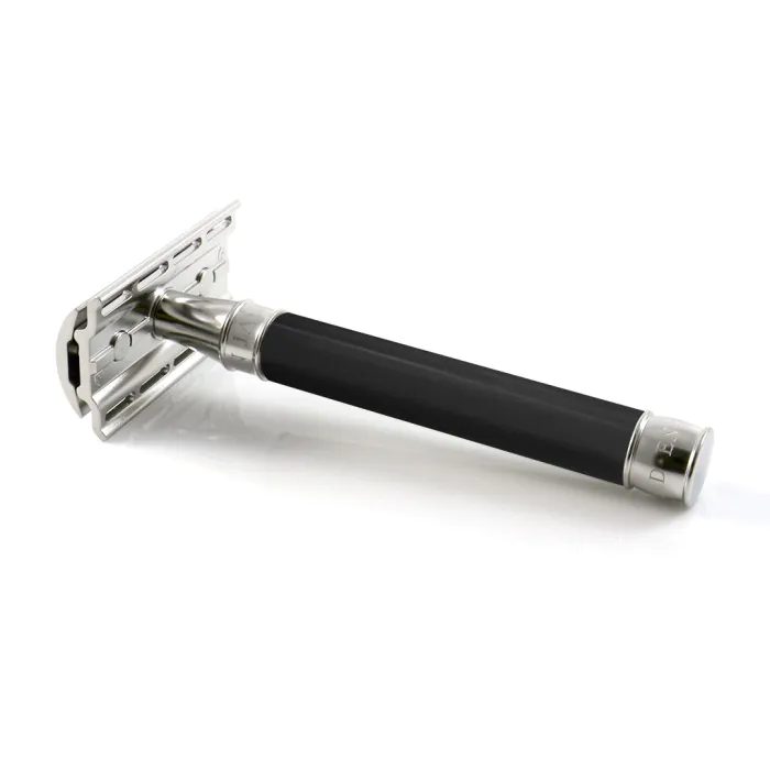 Edwin Jagger 3ONE6 Double Edge Safety Razor Stainless Steel Imitation Ebony