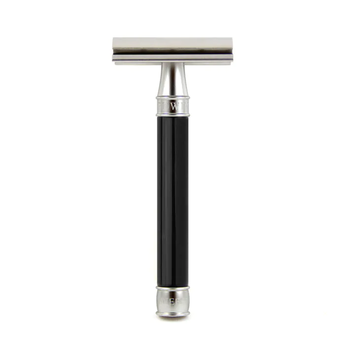 Edwin Jagger 3ONE6 Double Edge Safety Razor Stainless Steel Imitation Ebony