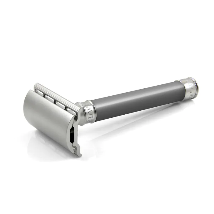 Edwin Jagger 3ONE6 Double Edge Safety Razor Stainless Steel Grey