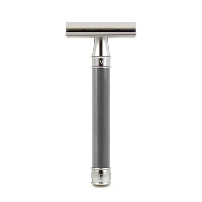 Edwin Jagger 3ONE6 Double Edge Safety Razor Stainless Steel Grey