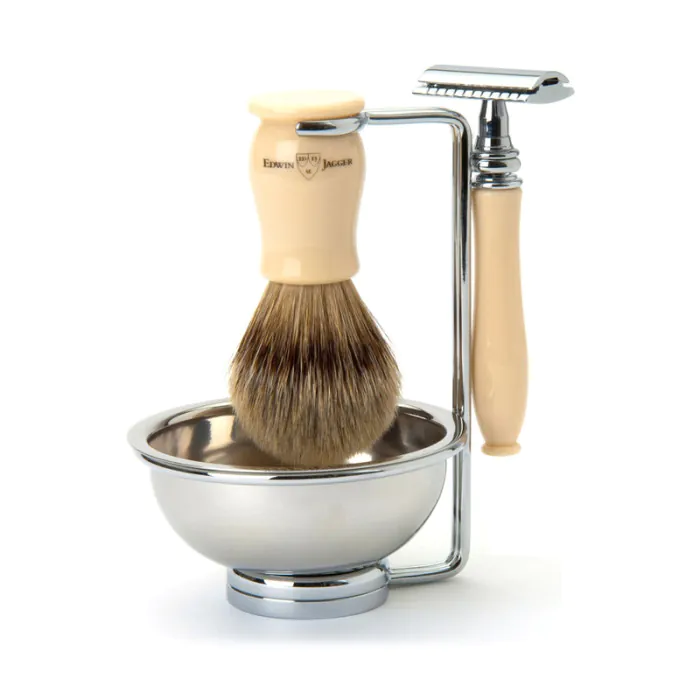 Edwin Jagger 4pc Chatsworth Imitation Ivory Set (DE)