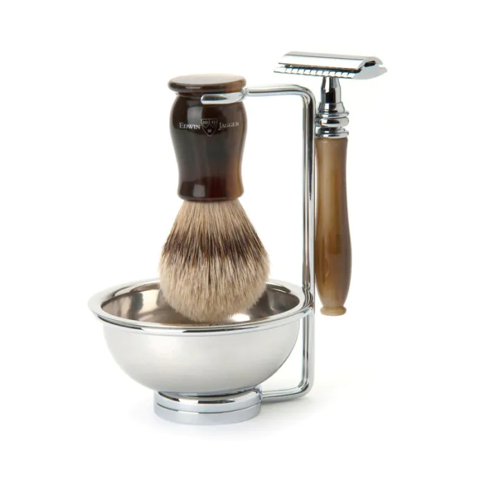 Edwin Jagger 4pc Chatsworth Imitation Light Horn Set (DE)