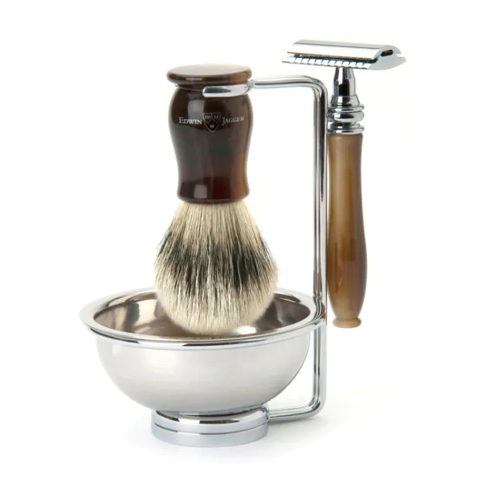 Edwin Jagger 4pc Chatsworth Imitation Light Horn Set (DE)