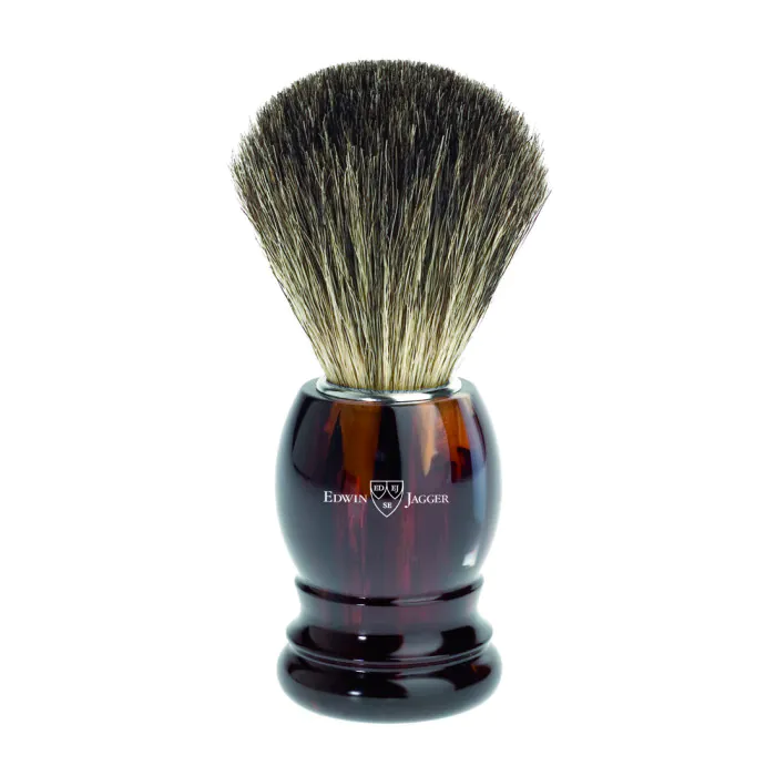 Edwin Jagger 81P23 Pure Badger Shaving Brush Imitation Tortoiseshell