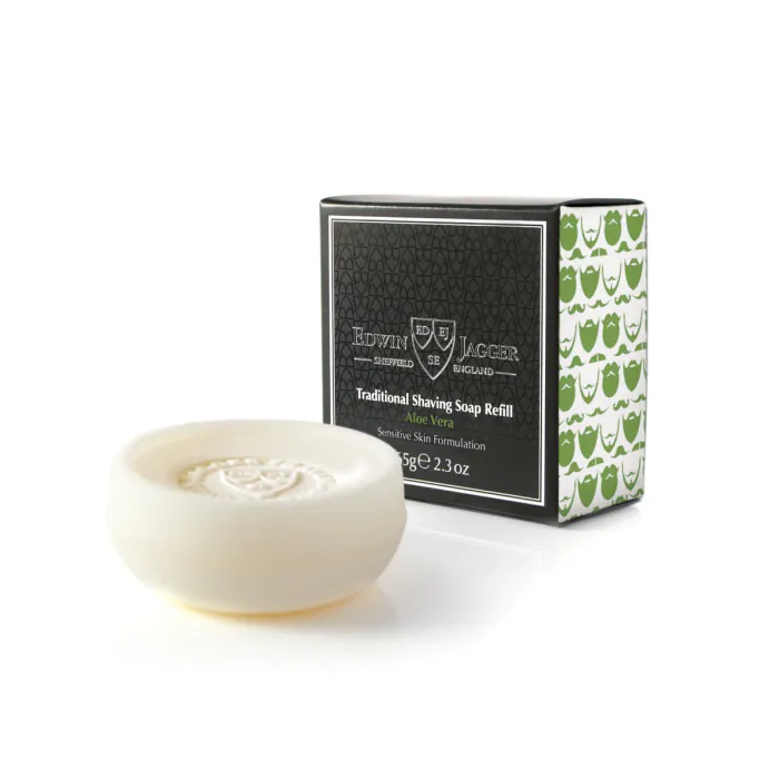 Edwin Jagger Aloe Vera Shaving Soap Refill 65g