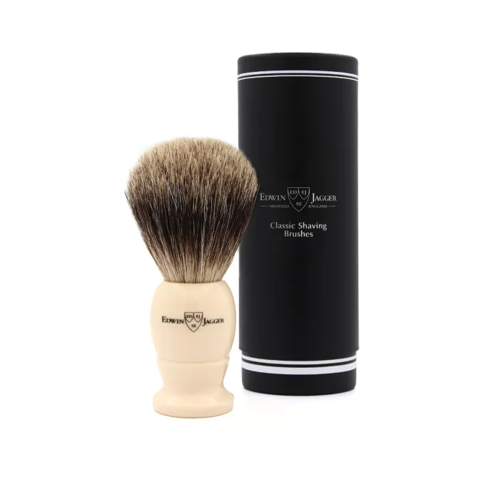 Edwin Jagger Best Badger Shaving Brush Imitation Ivory