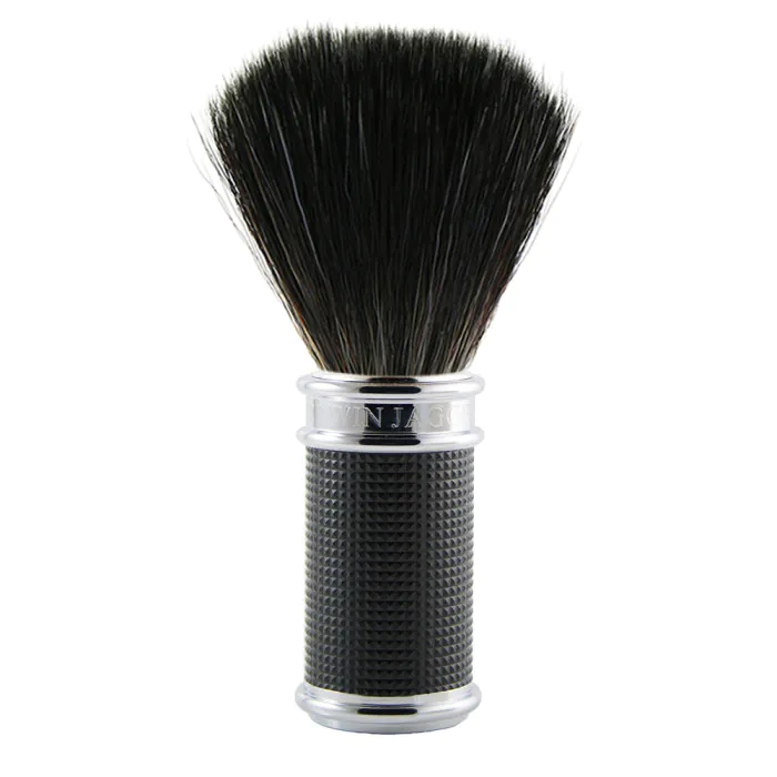 Edwin Jagger Black 3D Diamond Shaving Brush (Black Synthetic)