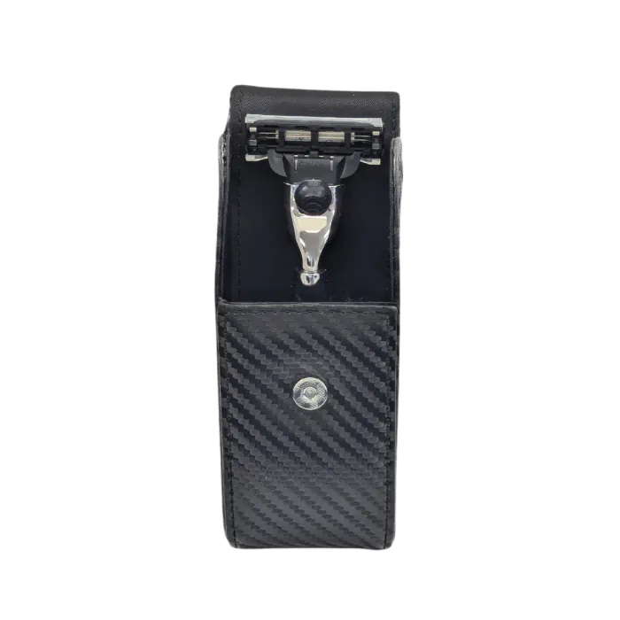 Edwin Jagger Black Carbon Fibre Razor Case (Mach3 Or Fusion)