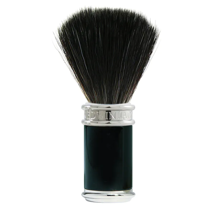 Edwin Jagger Black & Chrome Shaving Brush (Black Synthetic)